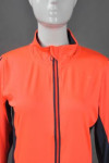 Z297 Custom-Made Moisture Wicking Jacket Design Finger Hole Sports Jacket ZIP UP Jacket Fluorescent Orange Order Women's Slim-Fit Jacket Jacket Manufacturer