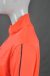 Z297 Custom-Made Moisture Wicking Jacket Design Finger Hole Sports Jacket ZIP UP Jacket Fluorescent Orange Order Women's Slim-Fit Jacket Jacket Manufacturer