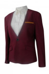 HL015 Custom Made Singapore Hotel Uniform Single Breasted Maroon Tailcoat Jacket