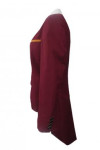 HL015 Custom Made Singapore Hotel Uniform Single Breasted Maroon Tailcoat Jacket