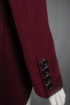 HL015 Custom Made Singapore Hotel Uniform Single Breasted Maroon Tailcoat Jacket