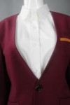 HL015 Custom Made Singapore Hotel Uniform Single Breasted Maroon Tailcoat Jacket