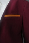 HL015 Custom Made Singapore Hotel Uniform Single Breasted Maroon Tailcoat Jacket