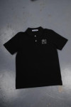 P887 Black Polo Uniform Shirt Customize Template 