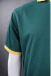 P925 Green Polo Shirt With Yellow Collar SG