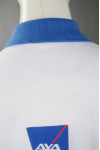 P937 White Polo Shirt With Blue Collar SG 