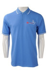 P956 Polo Uniform Shirt Blue In SG Mockup