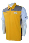 P957 Yellow Polo Shirt Uniform Printing Design