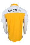 P957 Yellow Polo Shirt Uniform Printing Design