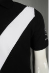 P960 Black Polo White Printing Design Shirt SG