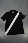 P960 Black Polo White Printing Design Shirt SG