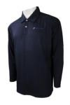 P970 Polo Black Long Sleeve Shirt SG