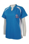 P997 Custom made Women Polo Blue Shirt Model