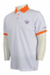 P1066 Polo Shirt Orange Outline Pattern SG 