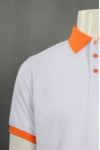 P1066 Polo Shirt Orange Outline Pattern SG 