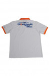 P1066 Polo Shirt Orange Outline Pattern SG 