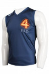 VT217 Customized Men's V-Neck Sublimation Vest T-shirt Printing Navy Blue Tank Top