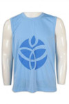 VT220 Custom Men's Round Neck Sports Vest Sky Blue Tank Top