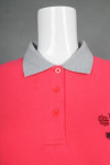 P1157 Pink Long Sleeves Polo-Shirt SG Design