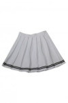 CH198 Design Women's Dark Blue Cheerleading Pleated Skirt Invisible Zipper Pleated Skirt Side Zipper Cheerleading Pleated Skirt  Center