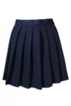 CH199 Design Women's Dark Blue Cheerleading Pleated Skirt Invisible Zipper Pleated Skirt Side Zipper Cheerleading Pleated Skirt Center