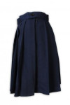 CH199 Design Women's Dark Blue Cheerleading Pleated Skirt Invisible Zipper Pleated Skirt Side Zipper Cheerleading Pleated Skirt Center