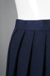 CH199 Design Women's Dark Blue Cheerleading Pleated Skirt Invisible Zipper Pleated Skirt Side Zipper Cheerleading Pleated Skirt Center