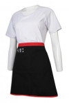 AP152 Custom Logo Printing F&B Workwear Uniform Half Waist Black Apron 
