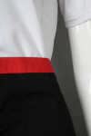 AP152 Custom Logo Printing F&B Workwear Uniform Half Waist Black Apron 
