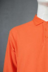 P1192 Polo shirt orange loose long sleeve