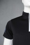 P1196  Polo shirt stand collar zipper side color 