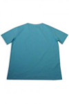 T988 Develop loose T-shirt blue print