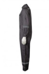 D318 Where to Purchase Industrial Uniform All-body Jumpsuit with Reflective Strips Dim Gray Industrial Uniform with Cargo Pockets