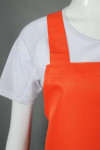 AP154 Custom Logo Printing Full Length Kitchen Restaurant Aprons Contrast Colour 2 Side Pockets Crossback Apron