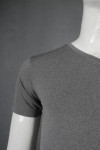 T1005 Custom-made T-shirt V-neck Grey Short Sleeve Tee Shirts for Promotional Events