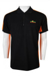 P1223 custom Polo shirt color sleeve zipper lapel 