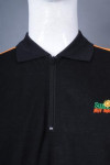 P1223 custom Polo shirt color sleeve zipper lapel 