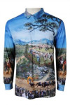 T996 Tailor-made Sublimation Long Sleeve Full Body Printed Horse Racing Shirt 