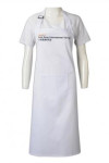 AP164 Send to Expo Bespoke White Uniform Apron with Customised Embroidered Logo for Events Exhibition