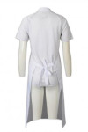 AP164 Send to Expo Bespoke White Uniform Apron with Customised Embroidered Logo for Events Exhibition