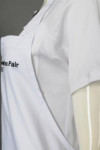 AP164 Send to Expo Bespoke White Uniform Apron with Customised Embroidered Logo for Events Exhibition