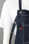 AP165 Deliver to Newton Full Length Denim Apron with Customised Embroidered Logo and Adjustable Straps 