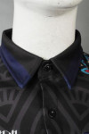 DS077 Custom Design Black Dart Team Shirt with Full Printing of Geometric Shapes