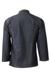 KI108 Design For Your Chef's Clothing Long Sleeve Jacket with Embroidered Logo Cool Denim Chef Coats