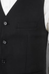 SKMS002 Customized Men's Suit and Vest Jacket Design with Back Adjustment Button Men's Suit Center Navy Blue