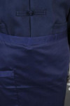 IG-BD-CN-024 Customize Unisex Hotel Chef Coat Blue Long-sleeved Chef Uniforms with Chinese Buttons