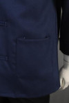 IG-BD-CN-024 Customize Unisex Hotel Chef Coat Blue Long-sleeved Chef Uniforms with Chinese Buttons