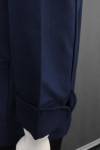 IG-BD-CN-024 Customize Unisex Hotel Chef Coat Blue Long-sleeved Chef Uniforms with Chinese Buttons