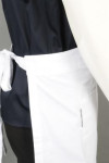 IG-BD-CN-025 Custom Make Short-sleeved Catering Staff Uniforms Black Round Neck Shirt with White Apron