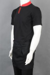 IG-BD-CN-026 Custom Order Short-Sleeved Waiter Uniforms with Contrast Collar and Matching Apron